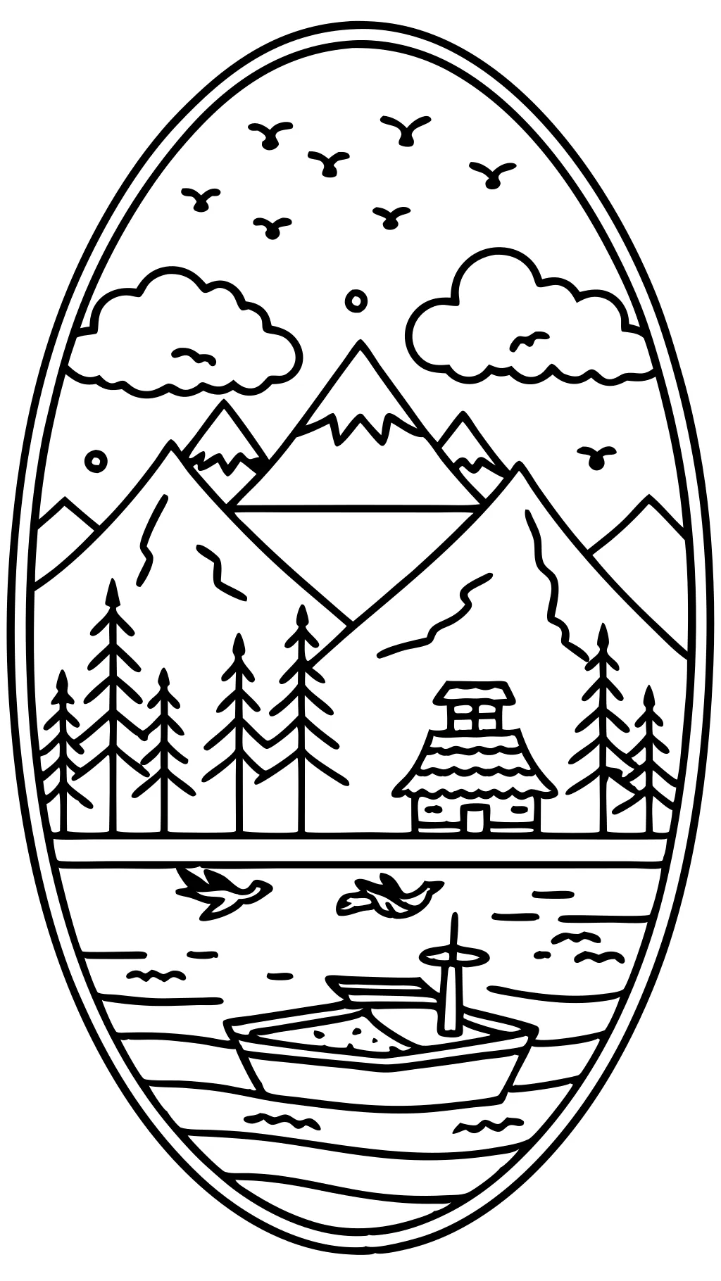 coloring pages lake